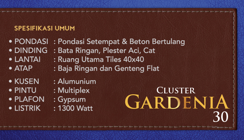 Spesifikasi Cluster G30